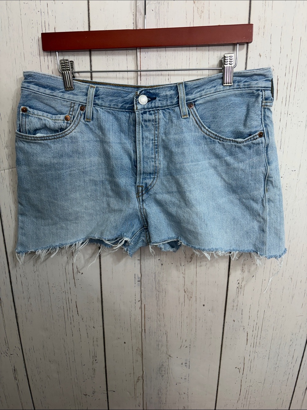 Levi's Light Blue Denim Cutoff Jean Shorts